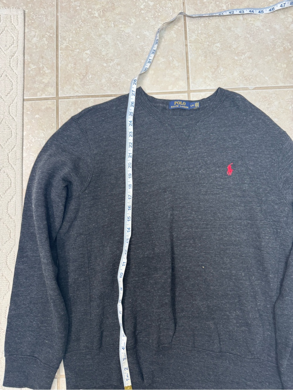 Ralph Lauren Men's Heather Gray Crewneck Sweater - Picture 5 of 6
